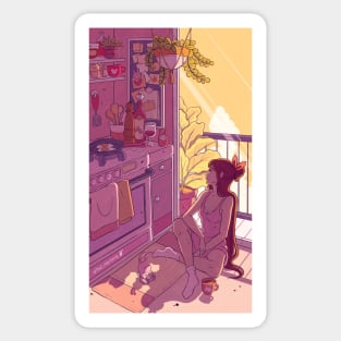 Kitchen lofi Sticker